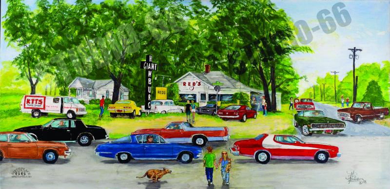Red's Hamburger — the first drive-up window restaurant on Route 66